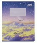 Зошит учнівський шкільний CLOUDS, 36 аркушів, клітинка, сливовий, KIDS LINE, ZB.1732-48 ZB.1732-48
