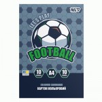Картон кольоровий односторонній Yes 'Football', 10 аркушів, А4, папка, 955491 955491