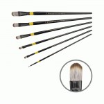 Пензлики синтетика овальна, поштучно Yellow Stripe, 1017 д.р. KOLOS 1017