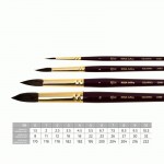 Пензлики білка кругла, поштучно 2080, к.р., Rosa Gallery 2080