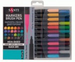 Набір акварельних маркерів SANTI 'Brush Pen', двосторонні